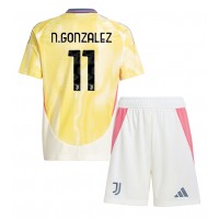 Juventus Nicolas Gonzalez #11 Vieras Peliasu Lasten 2024-25 Lyhythihainen (+ Lyhyet housut)